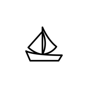 velero icono o logo diseño aislado firmar símbolo ilustración - alto calidad línea estilo icono adecuado para diseñadores, web desarrolladores, muestra y sitios web vector