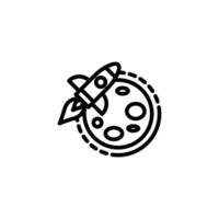 Space Exploration icon or logo design isolated sign symbol illustration - high quality line style icon suitable for designers, web developers, displays and websites vector