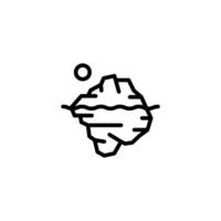 glacier icon or logo design isolated sign symbol illustration - high quality line style icon suitable for designers, web developers, displays and websites vector