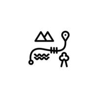 Journey icon or logo design isolated sign symbol illustration - high quality line style icon suitable for designers, web developers, displays and websites vector