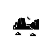 Canyon icon or logo design isolated sign symbol illustration - high quality line style icon suitable for designers, web developers, displays and websites vector