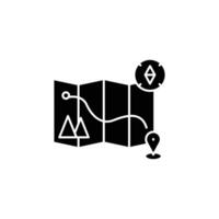 Orienteering icon or logo design isolated sign symbol illustration - high quality line style icon suitable for designers, web developers, displays and websites vector