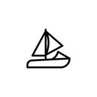 Sailing icon or logo design isolated sign symbol illustration - high quality line style icon suitable for designers, web developers, displays and websites vector