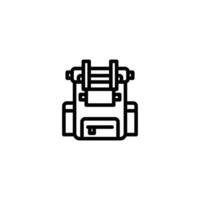 Backpacking icon or logo design isolated sign symbol illustration - high quality line style icon suitable for designers, web developers, displays and websites vector