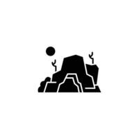 cavern icon or logo design isolated sign symbol illustration - high quality line style icon suitable for designers, web developers, displays and websites vector