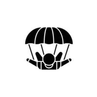 Skydiving icon or logo design isolated sign symbol illustration - high quality line style icon suitable for designers, web developers, displays and websites vector