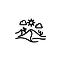 Desert icon or logo design isolated sign symbol illustration - high quality line style icon suitable for designers, web developers, displays and websites vector