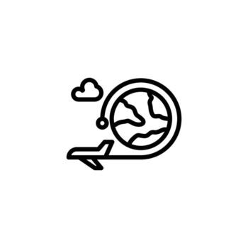 Voyage icon or logo design isolated sign symbol illustration - high quality line style icon suitable for designers, web developers, displays and websites vector