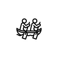 Rafting icon or logo design isolated sign symbol illustration - high quality line style icon suitable for designers, web developers, displays and websites vector