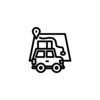 Roadtrip icon or logo design isolated sign symbol illustration - high quality line style icon suitable for designers, web developers, displays and websites vector