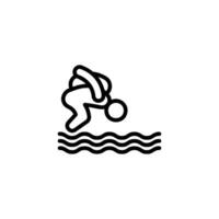 dive icon or logo design isolated sign symbol illustration - high quality line style icon suitable for designers, web developers, displays and websites vector
