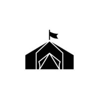 Glamping icon or logo design isolated sign symbol illustration - high quality line style icon suitable for designers, web developers, displays and websites vector