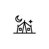 Camping icon or logo design isolated sign symbol illustration - high quality line style icon suitable for designers, web developers, displays and websites vector