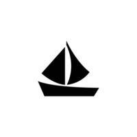Sailboat icon or logo design isolated sign symbol illustration - high quality line style icon suitable for designers, web developers, displays and websites vector