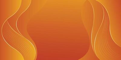 Abstract luxury background design, modern orange and gold elements illustration vector