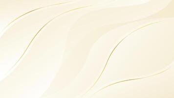 Abstract beige luxury background with gold lines, Elegant modern wallpaper with flowing waves. vector