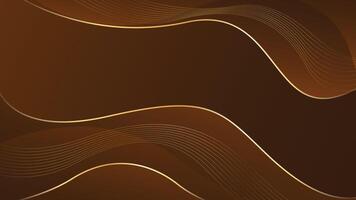 Luxurious dark brown abstract wave background. vector