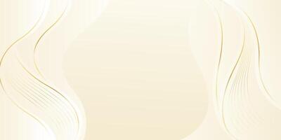 Abstract luxury background design, modern beige and gold elements illustration vector