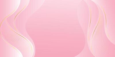 Abstract luxury background design, modern pink and gold elements illustration vector