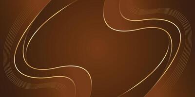 abstract background with gold lines and curves vector