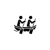 Rafting icon or logo design isolated sign symbol illustration - high quality line style icon suitable for designers, web developers, displays and websites vector