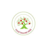 apple tree design on a white background. vector