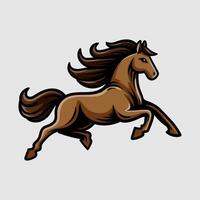 brown horse character isolated drawing line art style sketch classic vintage design illustration vector