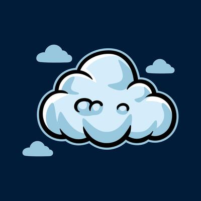fun cloud cartoon isolated drawing line art style sketch classic vintage design illustration