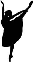 ballerina dancing silhouette vector