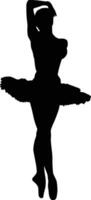 silhouette of ballerina vector