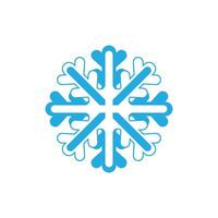 Snowflake Winter Icon Template Illustration vector