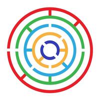 Colorful maze shape design element. Game labyrinth for kids. vector