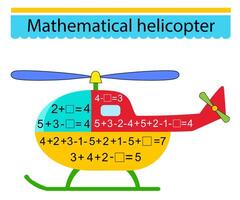 Math activity for kids. Developing numeracy skills. Number range up to 10. vector