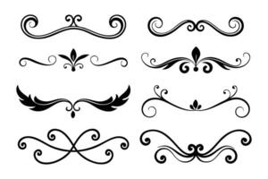 A collection of decorative elements for design, featuring various styles and patterns to enhance visual appeal flat illustration. vector