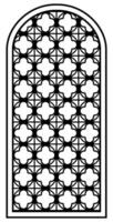Islamic arhitecture elements of window and door and mashrabiya pattern. Arabic door frame. Oriental style Islamic ramadan kareem and eid mubarak window and arches. Vintage pattern with arabesques. vector