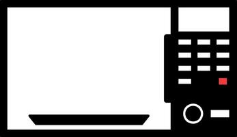 black microwave icon without background vector