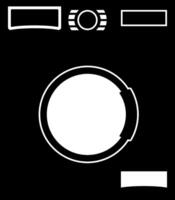 black washing machine icon without background vector