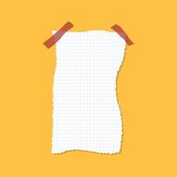 Paper sheet icon set in flat style. Note paper pieces illustration on isolated background. Sheets of note papers sign business concept. vector
