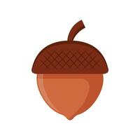 Acorn icon in flat style. Oak nut illustration on isolated background. Nature sign business concept. vector