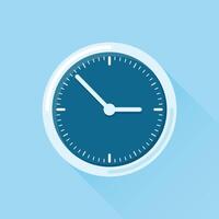 Clock icon in flat style. Round watch illustration on isolated background. Timer sign business concept. vector