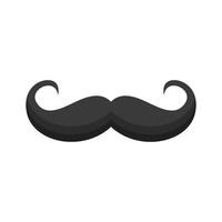 Gentleman mustache icon in flat style. Whisker hairstyle illustration on isolated background. Moustache sign business concept. vector