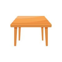 Table furniture icon in flat style. Wooden table illustration on isolated background. Dinner desk sign business concept. vector