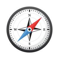 Compass icon in flat style. Navigation equipment illustration on isolated background. Geographical position sign business concept. vector