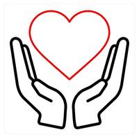 Heart Care and heart disease icon concept vector