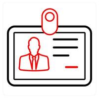 Id and proof icon concept vector
