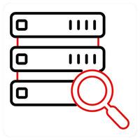 Search Data and find icon concept vector
