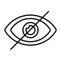 Hide and eye icon concept vector