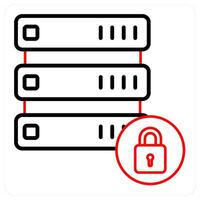 Drive Security and lock icon concept vector