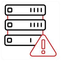Error In Drive and data storage error icon concept vector