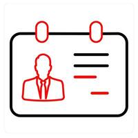 Id Card and proof icon concept vector